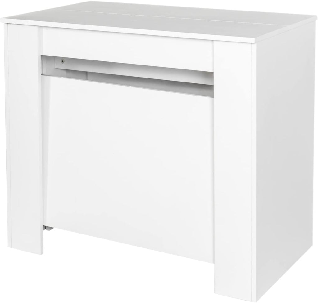 Extendable Dining Table, Transformer Folding Console Table for 10-12 People, Space Saving Dining Room Table for Apartments & Homes, Walnut