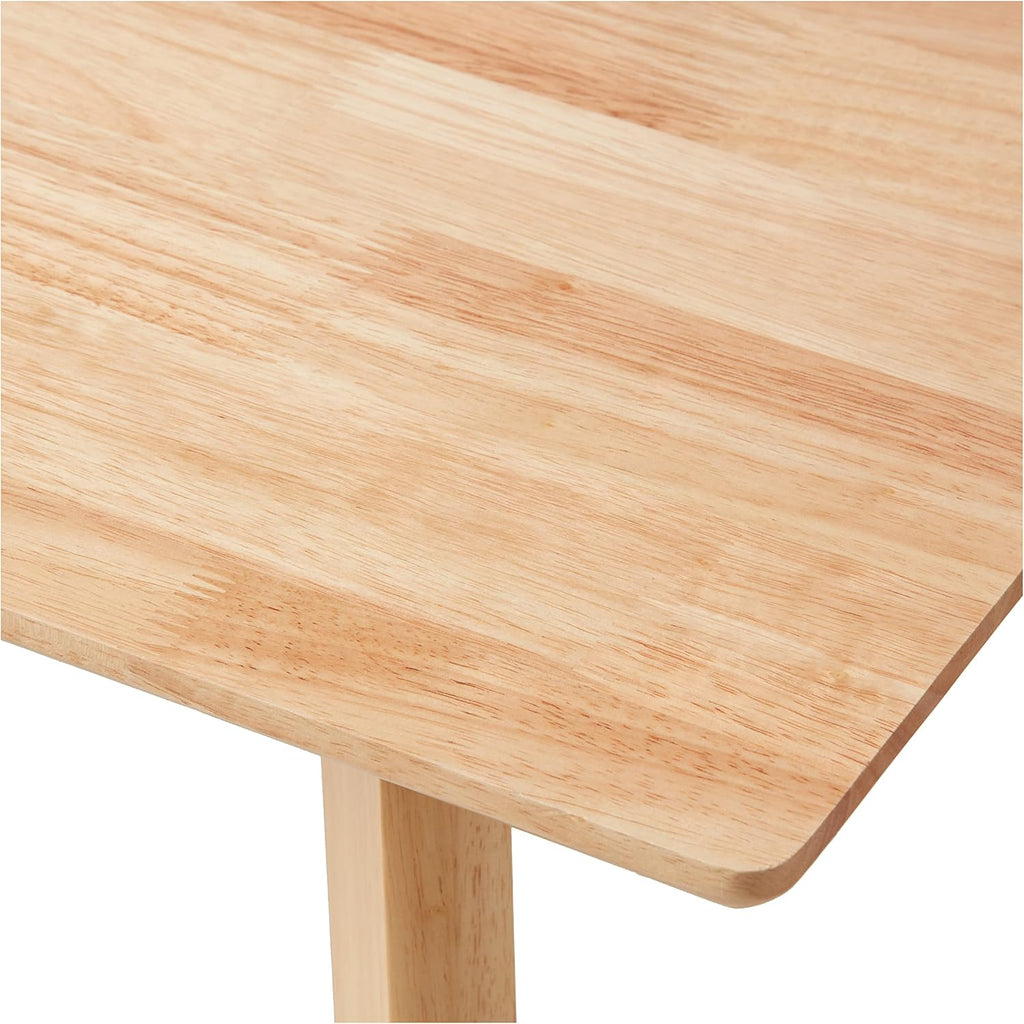 Amazon Basics FSC Certified Solid Wood Kitchen Rectangular Dining Table, Easy to Assemble, 29.5"D x 47.2"W x 29.5"H, Natural Wood